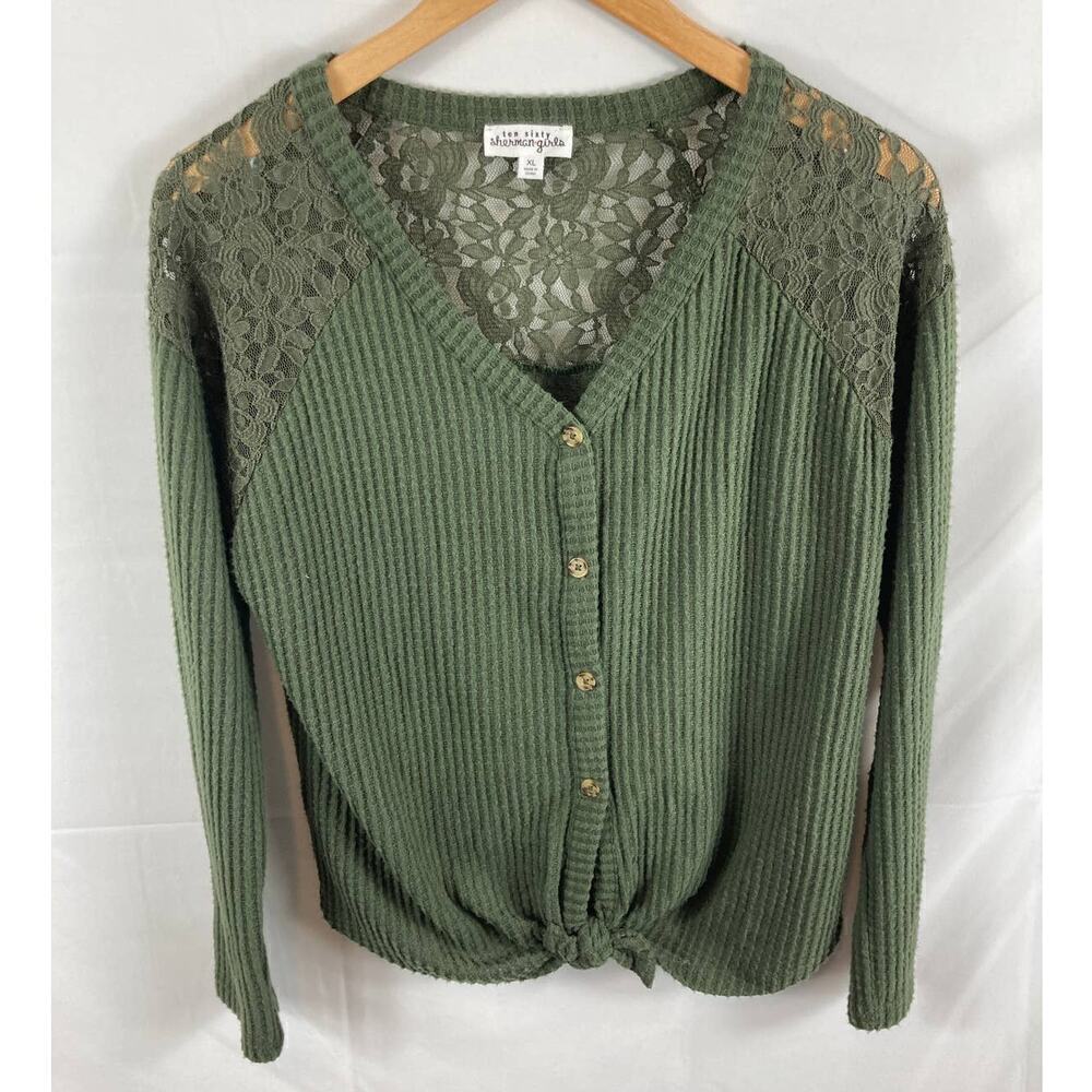 NWOT Ten Sixty Sherman Girls button front thermal XL